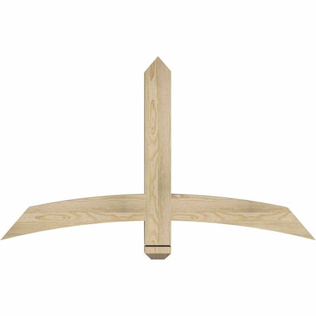 Ekena Millwork Bellingham Rough Sawn Timber Gable Bracket, Douglas Fir, 48"W x 28"H x 4"D x 4"F, 14/12 Pitch GBW048X28X0404BEL00RDF
